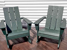 Set of Outdoor Polywood Green Adirondack Rockers