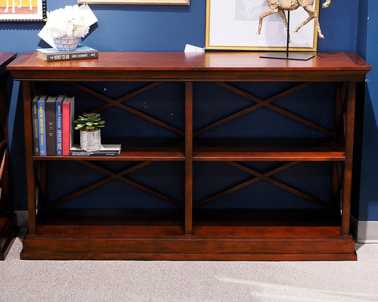 Ballard Design Mahogany 'Bourdonnais' Double Bookcase