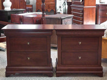 Pair of Louis Philippe Style Cherry Nightstands