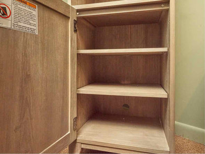 Pottery Barn 'Hampton' Finish 'Brushed Fog' 8 Shelf 2 Door  Bookcase