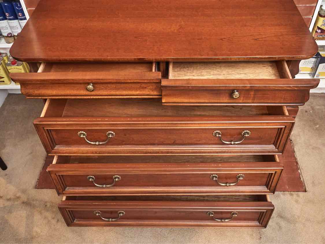 Lexington  Cherry 5 Drawer Accent  Chest with Brass Handles