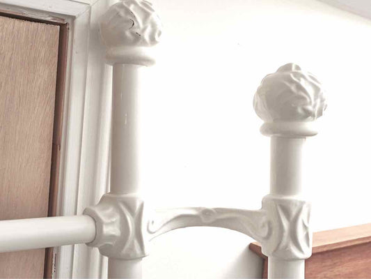 White Iron Frame King Bed