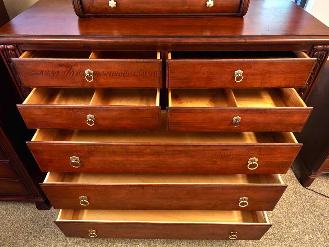 Ethan Allen British Classics Dawson Tall Dresser with Pivot Mirror