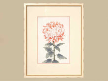 Framed Giclee:  "Asian Coral & White Flowers I"