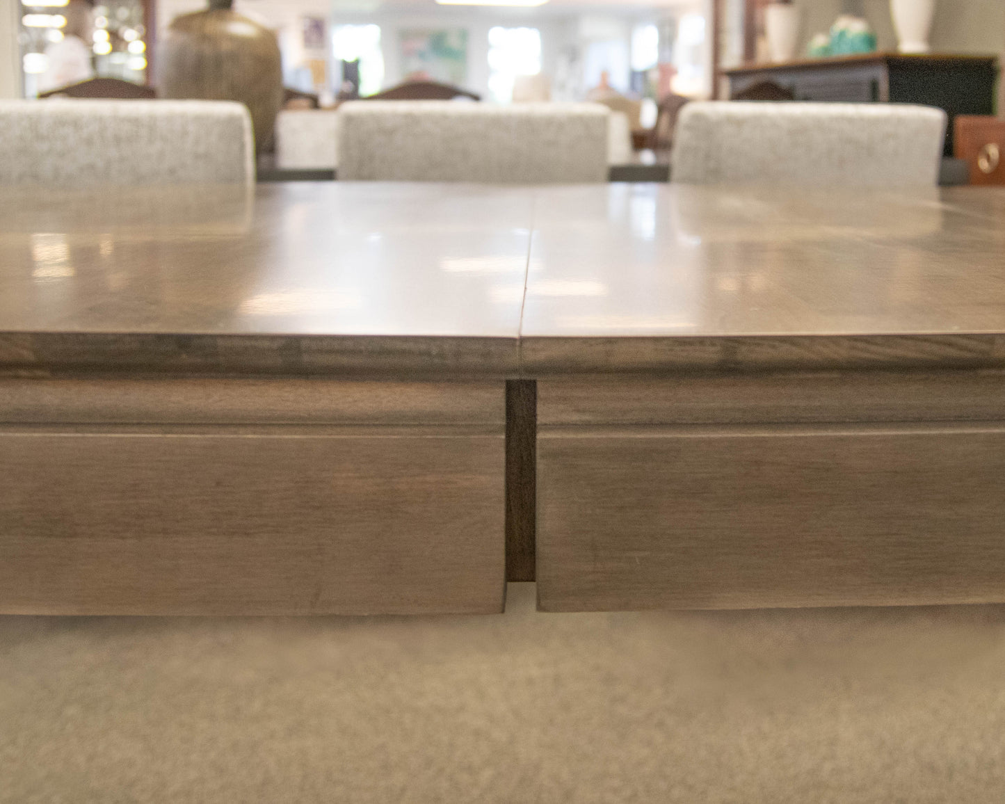 Gat Creek Sabin 84" Extension Dining Table in Maple Flannel Gray Finish