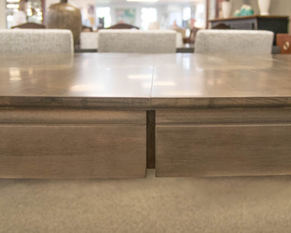 Gat Creek Sabin 84" Extension Dining Table in Maple Flannel Gray Finish