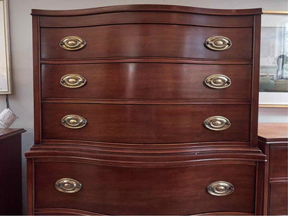 Morganton Mahogany Serpentine 6 Drawer Tall Chest