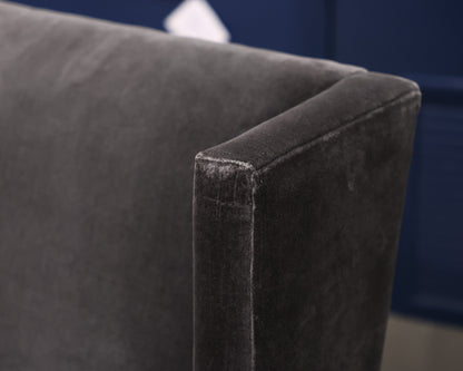 Restoration Hardware Wing Chair in Charcoal Velvet