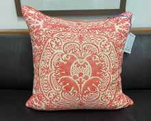 Salmon and Ivory Pattern Pillow