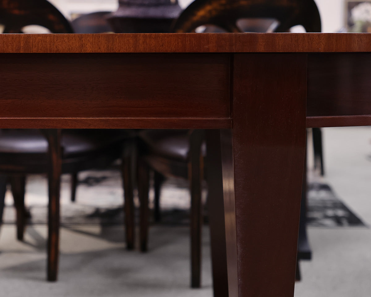 Handcrafted Oval Mahogany Dining Table by David Alberghini