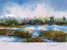 "Low Country II" Signed Numbered Double Matted Print in Gold Frame