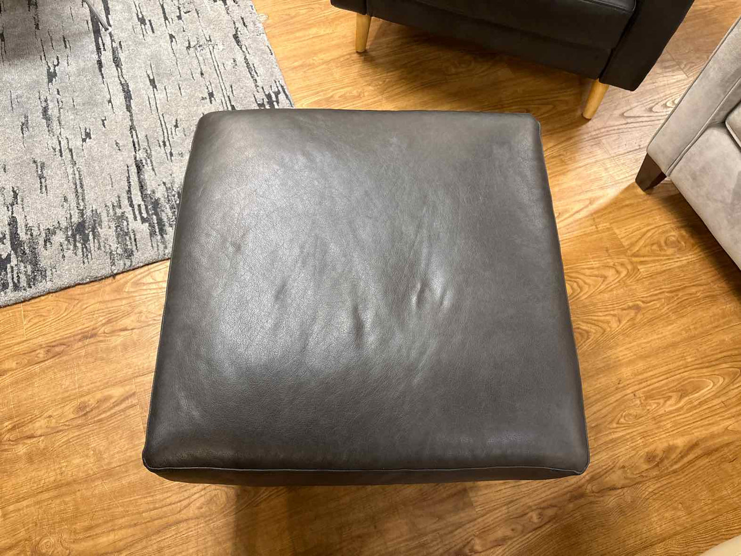 Burrow 'Nomad' Leather Armchair w/ Ottoman