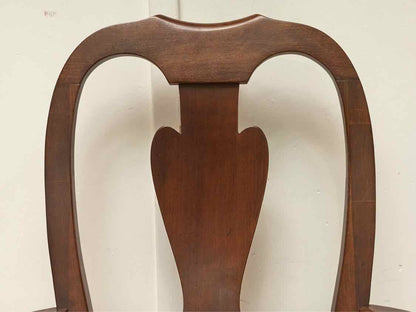 Dark Stained Cherry Arm Dining Chair