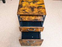 Rustic Finish 1 Drawer File Cabinet