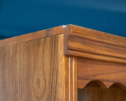 Oak Veneer Four Shelf Bookcase