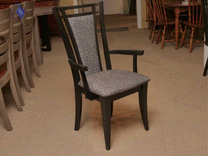 Saloom Glass Top Black Finish Base Table &  6 Chair Set