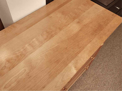 Maple 6 Drawer Dresser with Wood Knobs