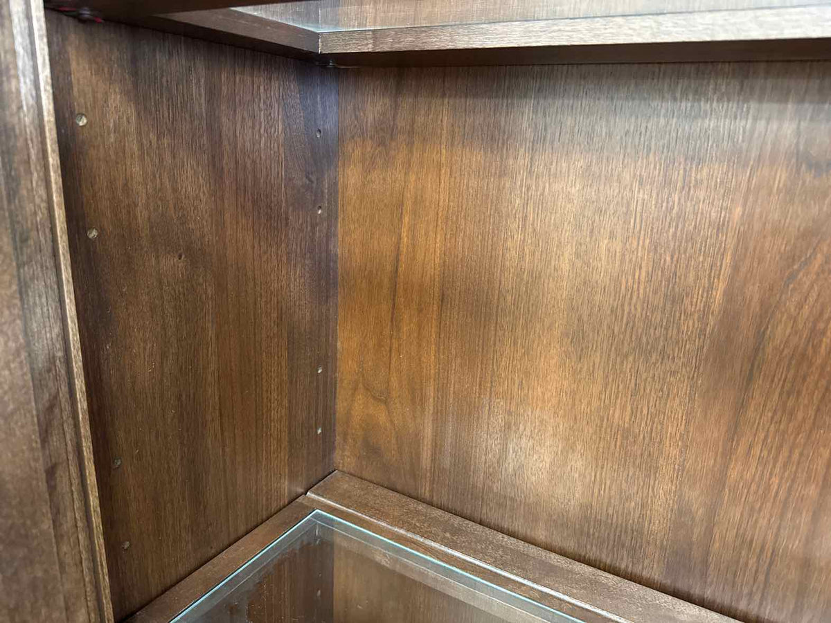 Ethan Allen Walnut Lighted China Cabinet