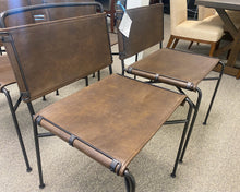 Set Of 6 Four Hands 'Wharton' Dining Chairs in Distressed Brown Leather