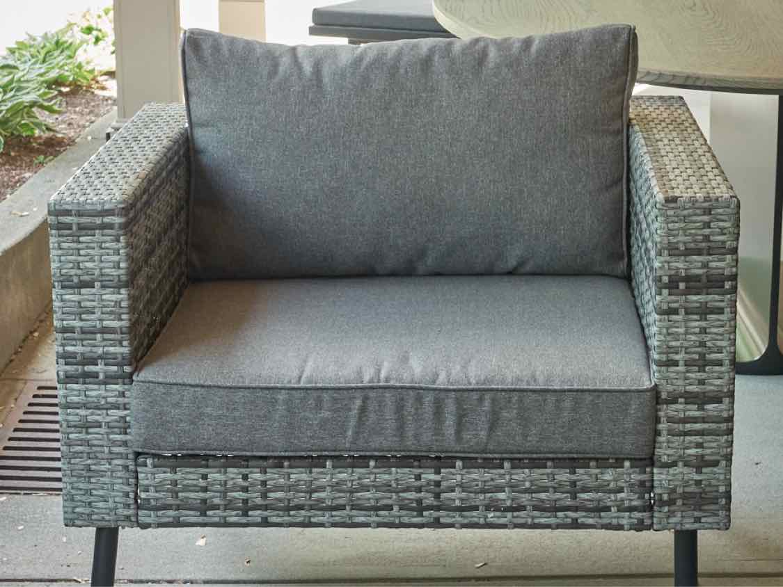 Three Season Gray Wicker Outdoor Sofa & Chair Set