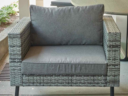 Three Season Gray Wicker Outdoor Sofa & Chair Set
