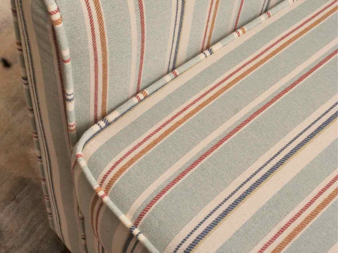 Stanley  Upholstered Chair In 'Ford Aqua Stripes'