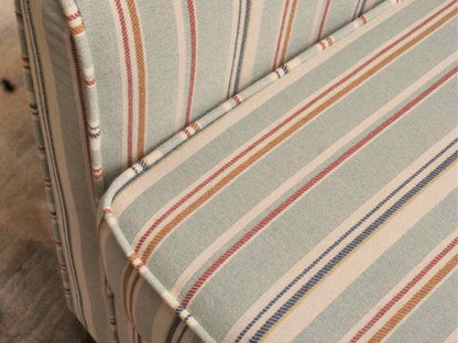 Stanley  Upholstered Chair In 'Ford Aqua Stripes'