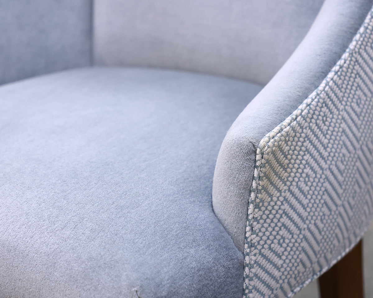 Pair of Charles Stewart Upholstered Dining Chairs