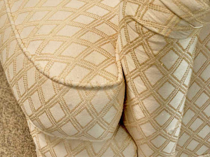 Sherrill Furniture Club Chair in Beige Diamond Upholstery