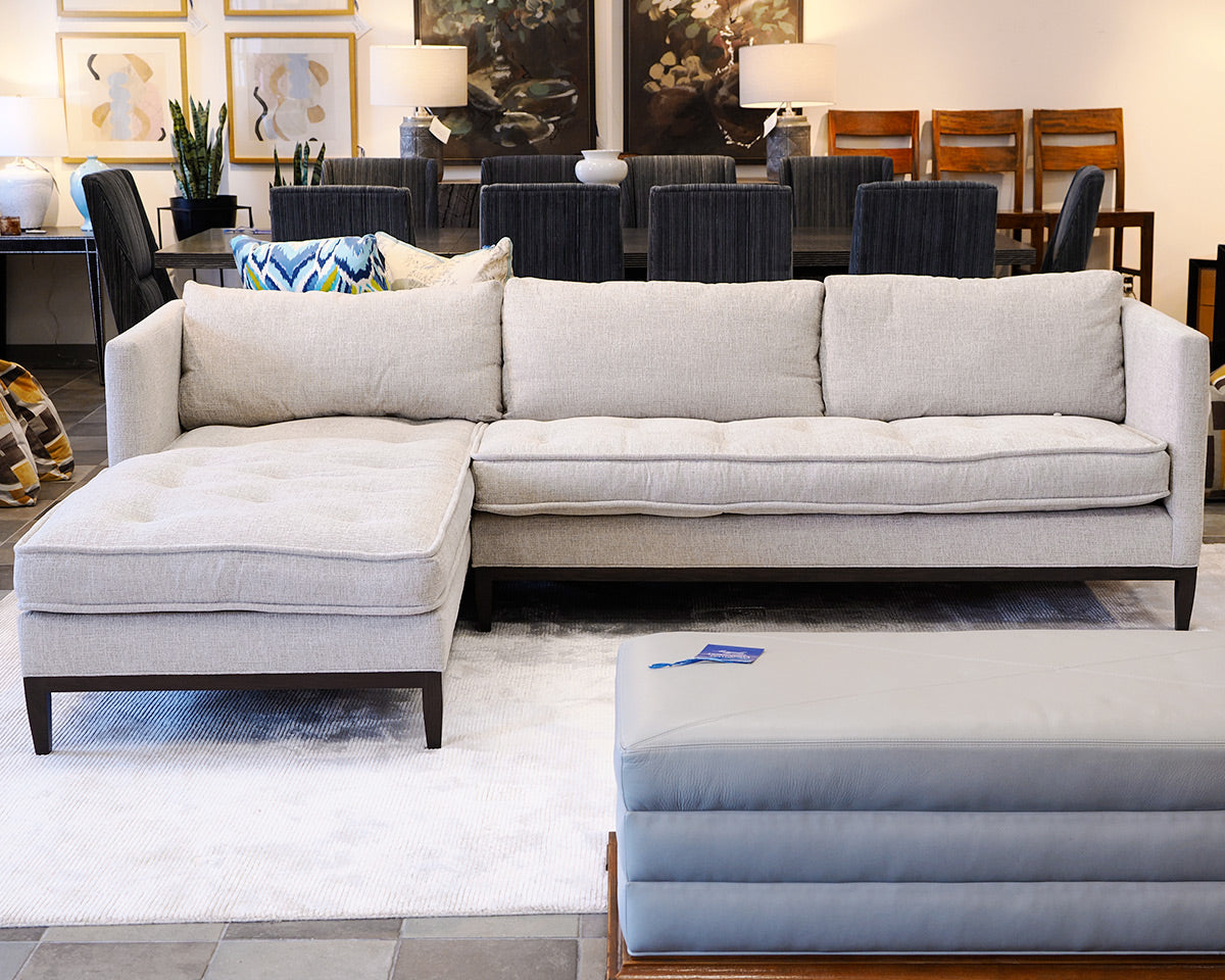 Lee Industries Custom Gray Tufted Two-Piece Sectional