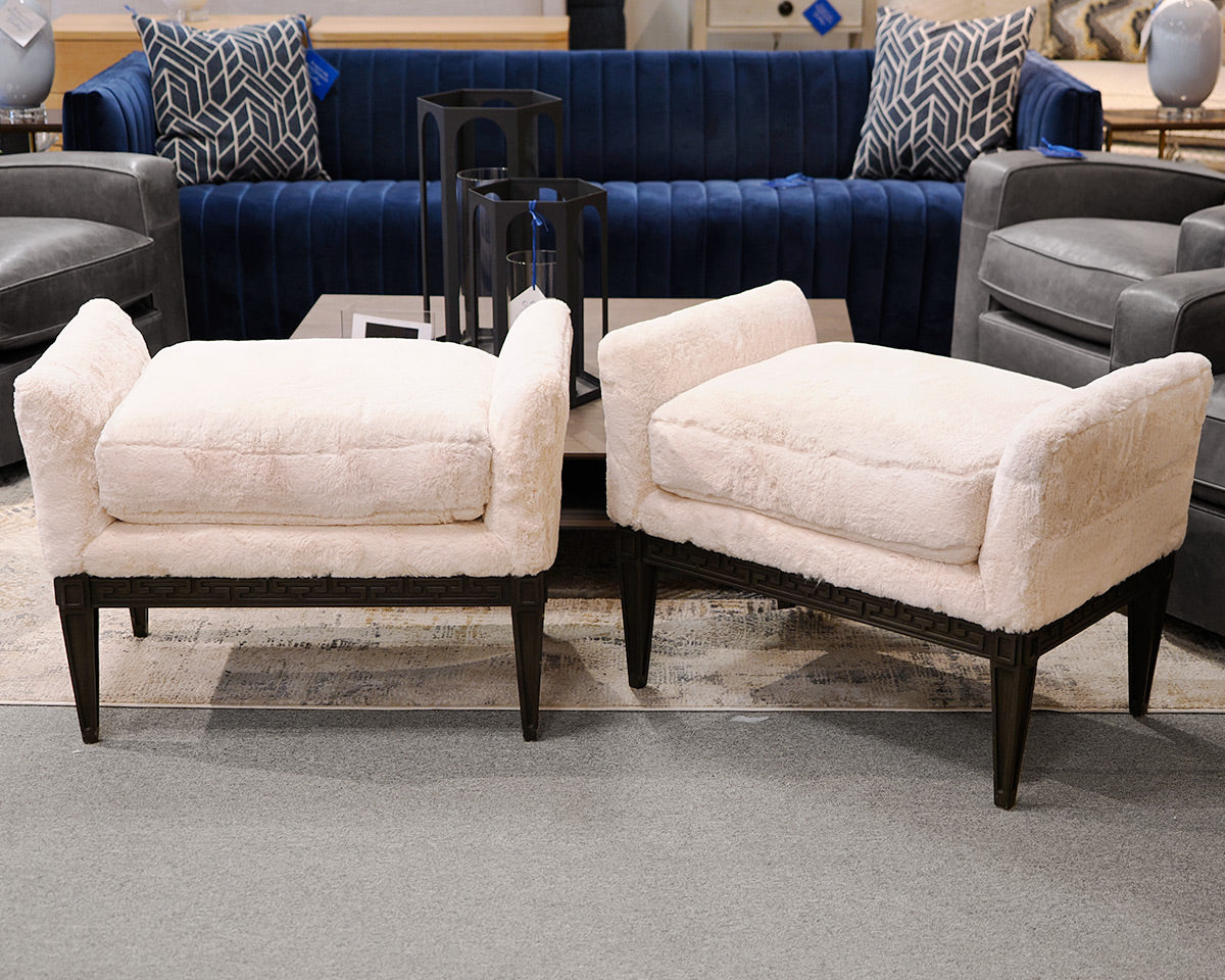 Pair of CR Laine Upholstered Benches