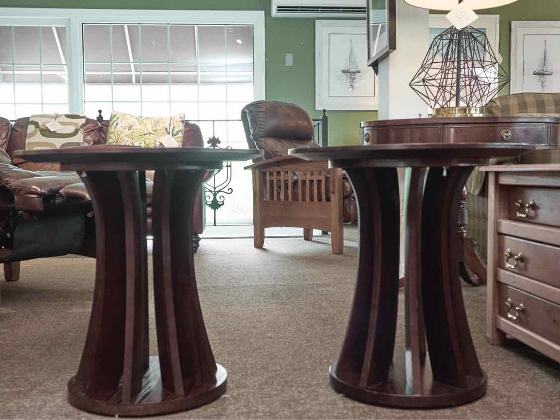 Pair of Brown Stained Oak Side Tables
