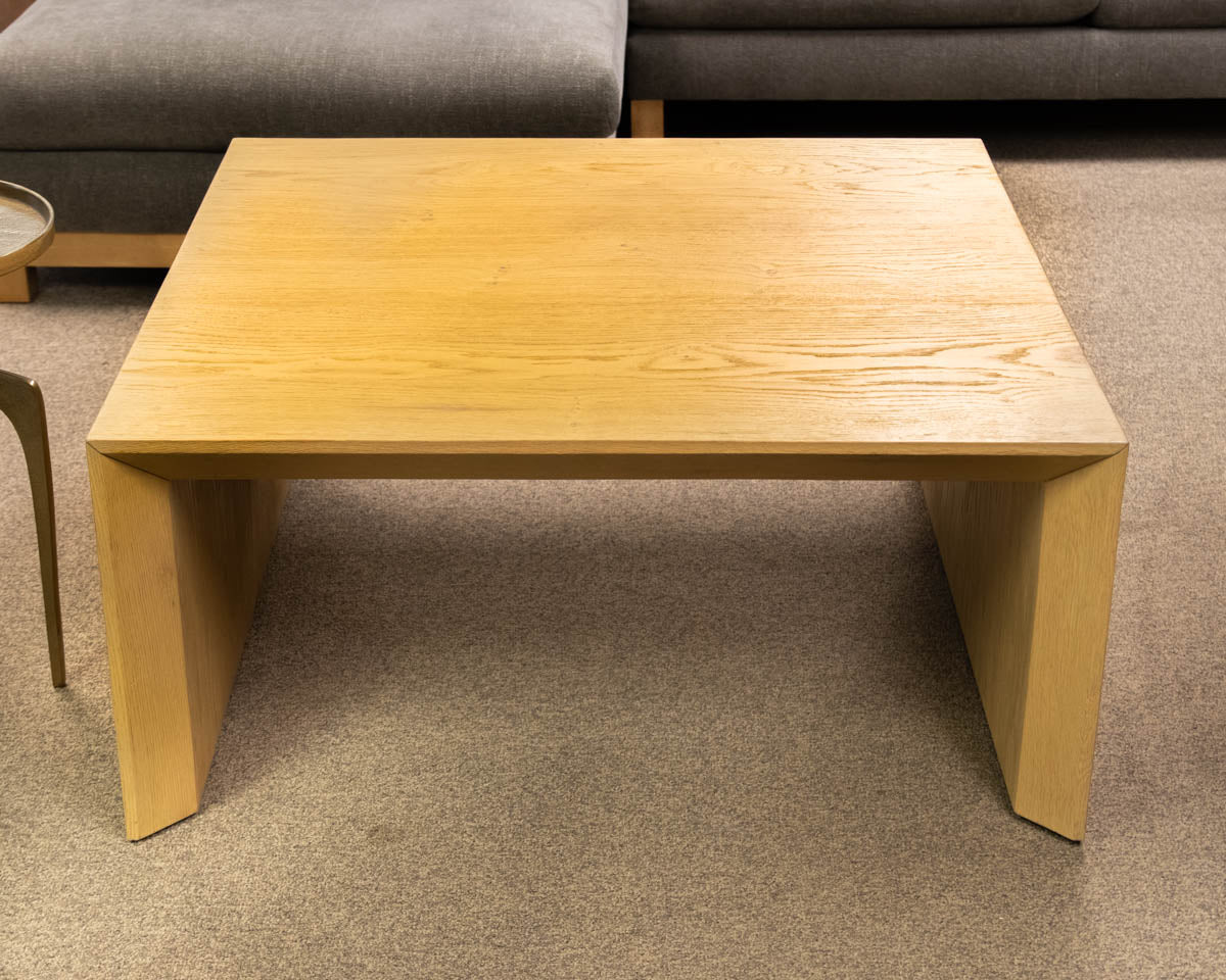 Crate & Barrel Baja  Waterfall Coffee Table In Natural Oak
