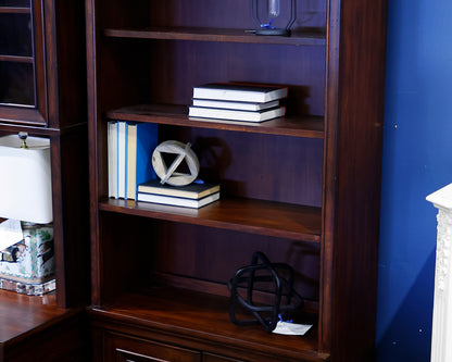 Mahogany 3-Piece Bookcase & Desk Unit