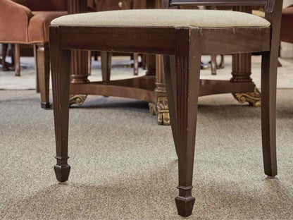 Grand Rapids Mahogany Dining Table & Set of Five Wheatsheaf Back Dining Chairs
