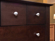 Melateck Walnut Finish 7 Drawer Nickle Knobs  Chest