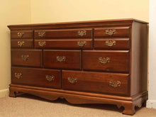 Cherry 8 Drawer Brass Handles Dresser