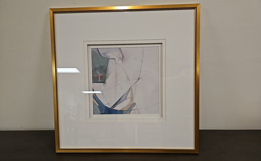 'Emerging A' Abstract in Antique Gold Frame