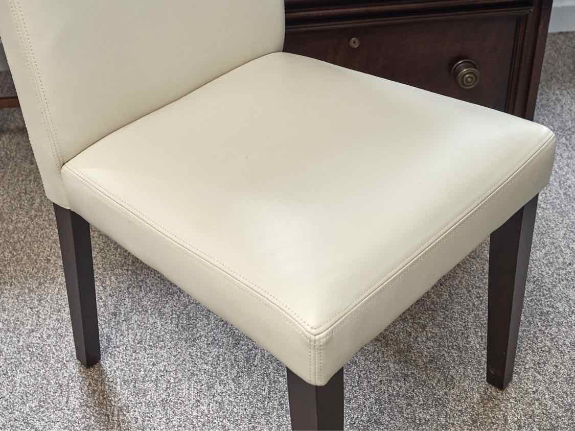 Set of Six West Elm Faux Leather Dining Chairs