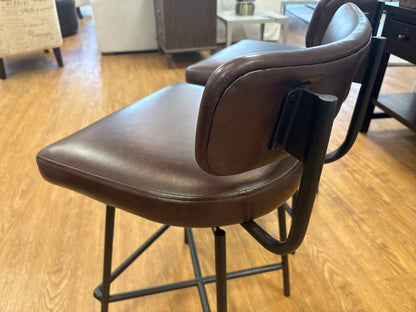 Pair of Pottery Barn 'Maison' counter stools