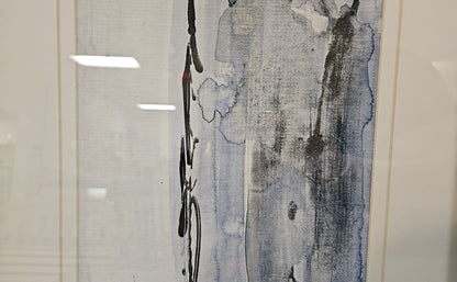 'At the Dawn A' Abstract with Distressed Black Frame