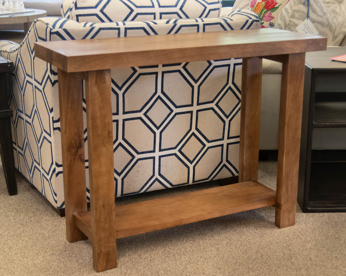 Pottery Barn Reed 40" Console in Antique Umber Finish