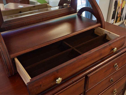 Ethan Allen British Classics Dawson Tall Dresser with Pivot Mirror