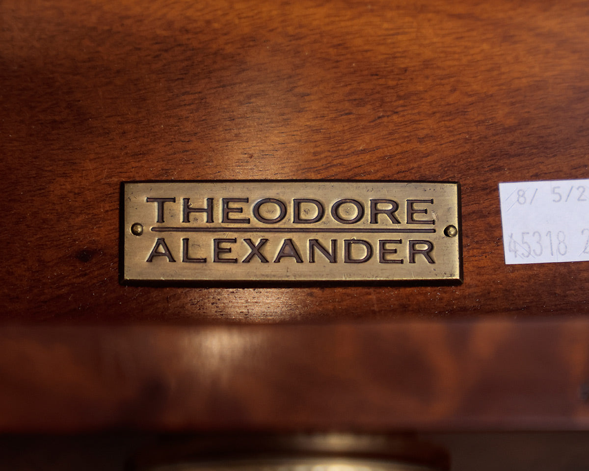 Theodore Alexander Burl Wood Corner China Cabinet