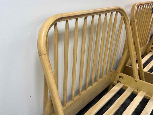 Crate & Barrel Pair of 'Bodie' Twin Beds