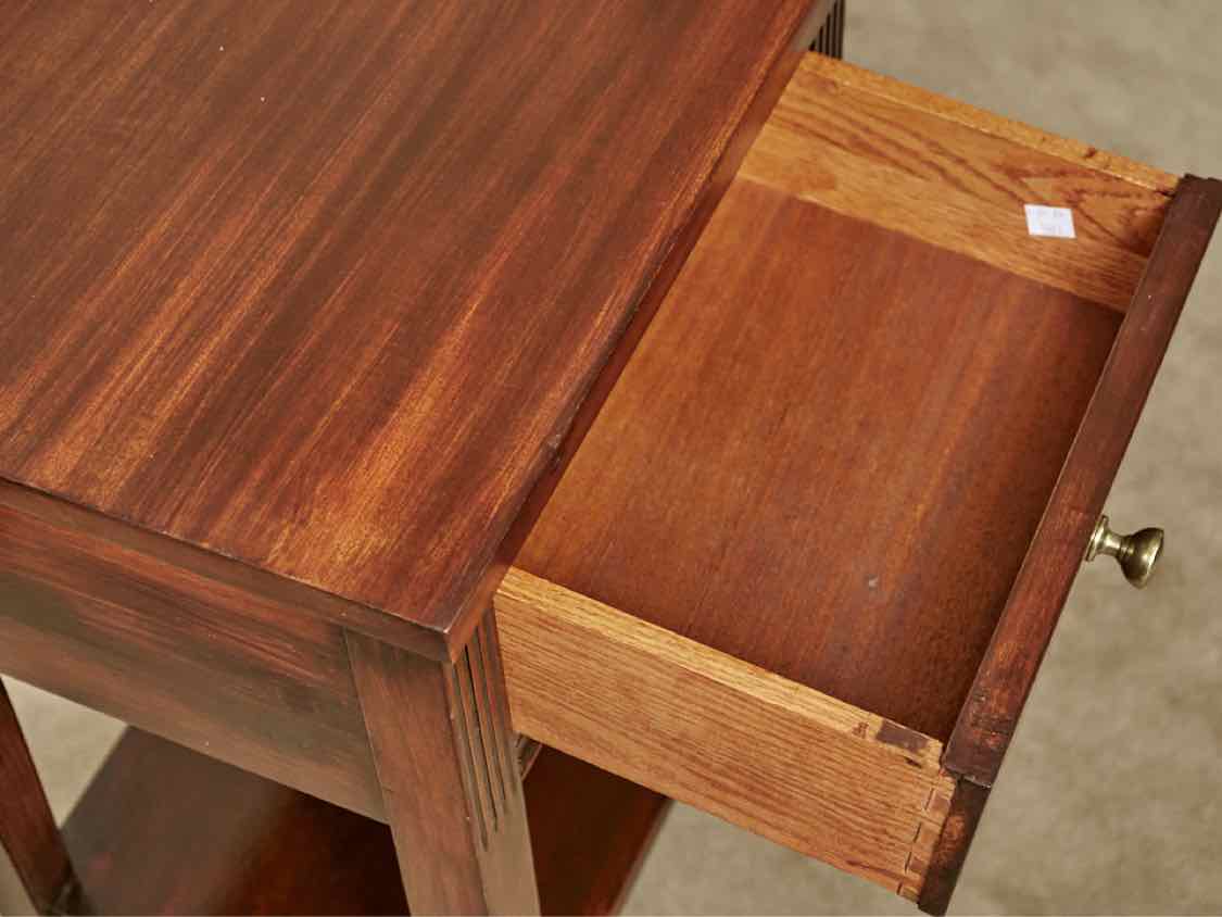 Mahogany 1 Drawer & Shelf Side Table