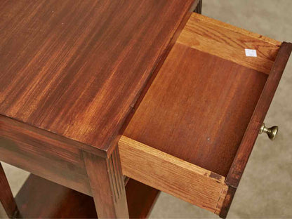 Mahogany 1 Drawer & Shelf Side Table