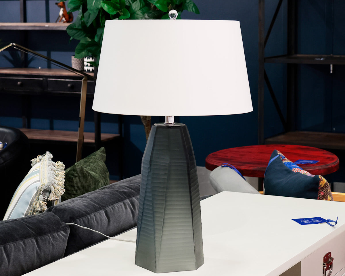Black Gradient Frosted Glass Table Lamp