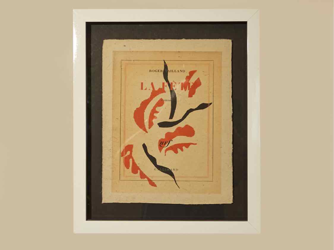 "Lepal III C" Float Mount Vintage Modern Print in Black Frame