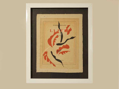 "Lepal III C" Float Mount Vintage Modern Print in Black Frame
